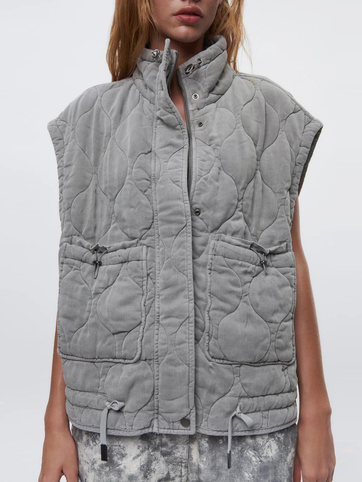 Geplooide bodywarmer