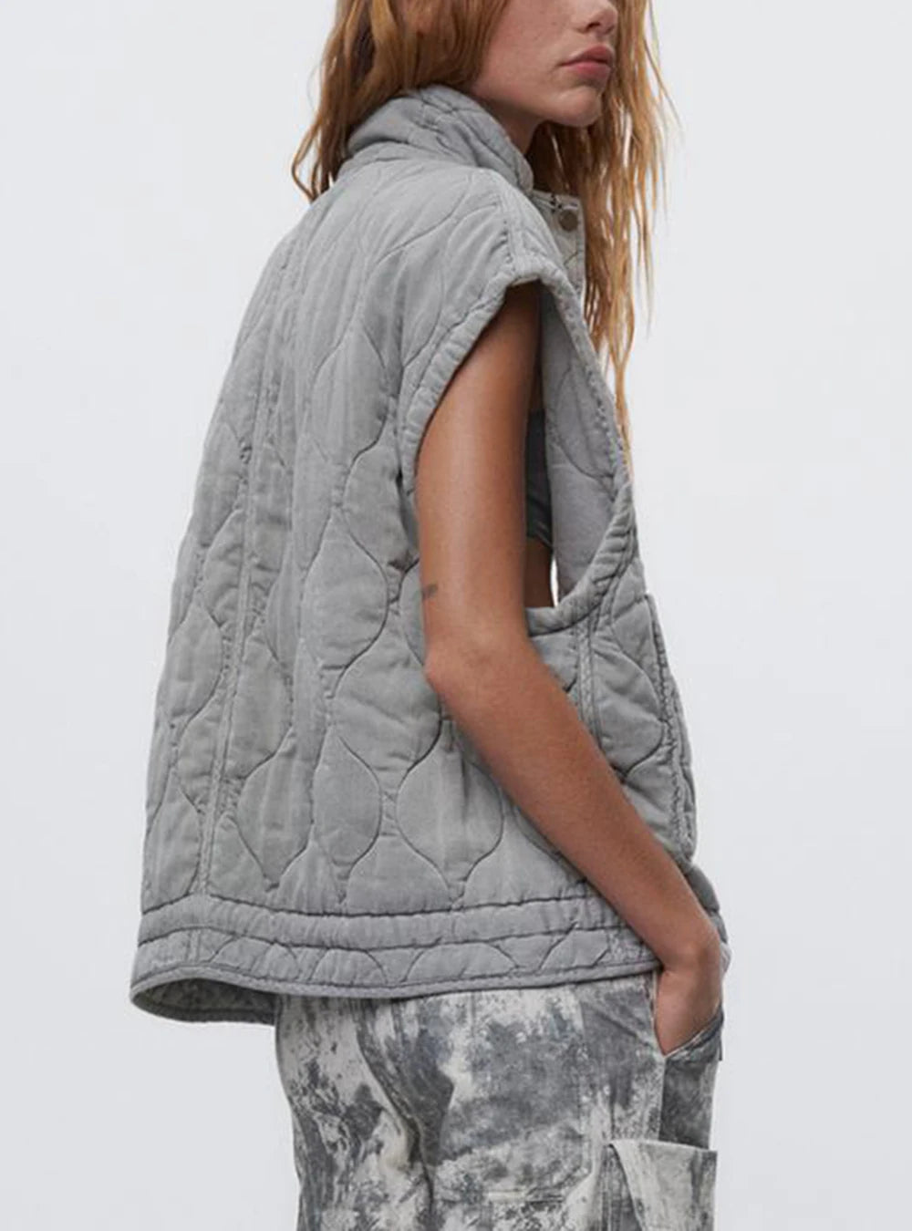 Geplooide bodywarmer