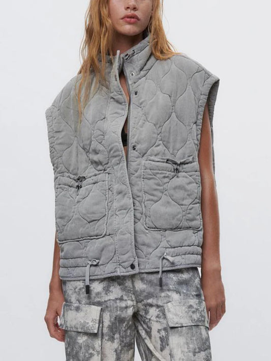 Geplooide bodywarmer
